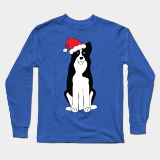 Christmas Border Collie Long Sleeve T-Shirt